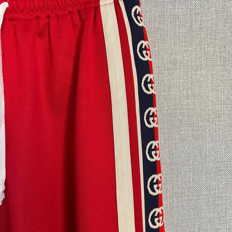 Gucci Gucci Size S Red double G string logo shorts size S 2502-N Size US 30 / EU 46 - 3 Thumbnail