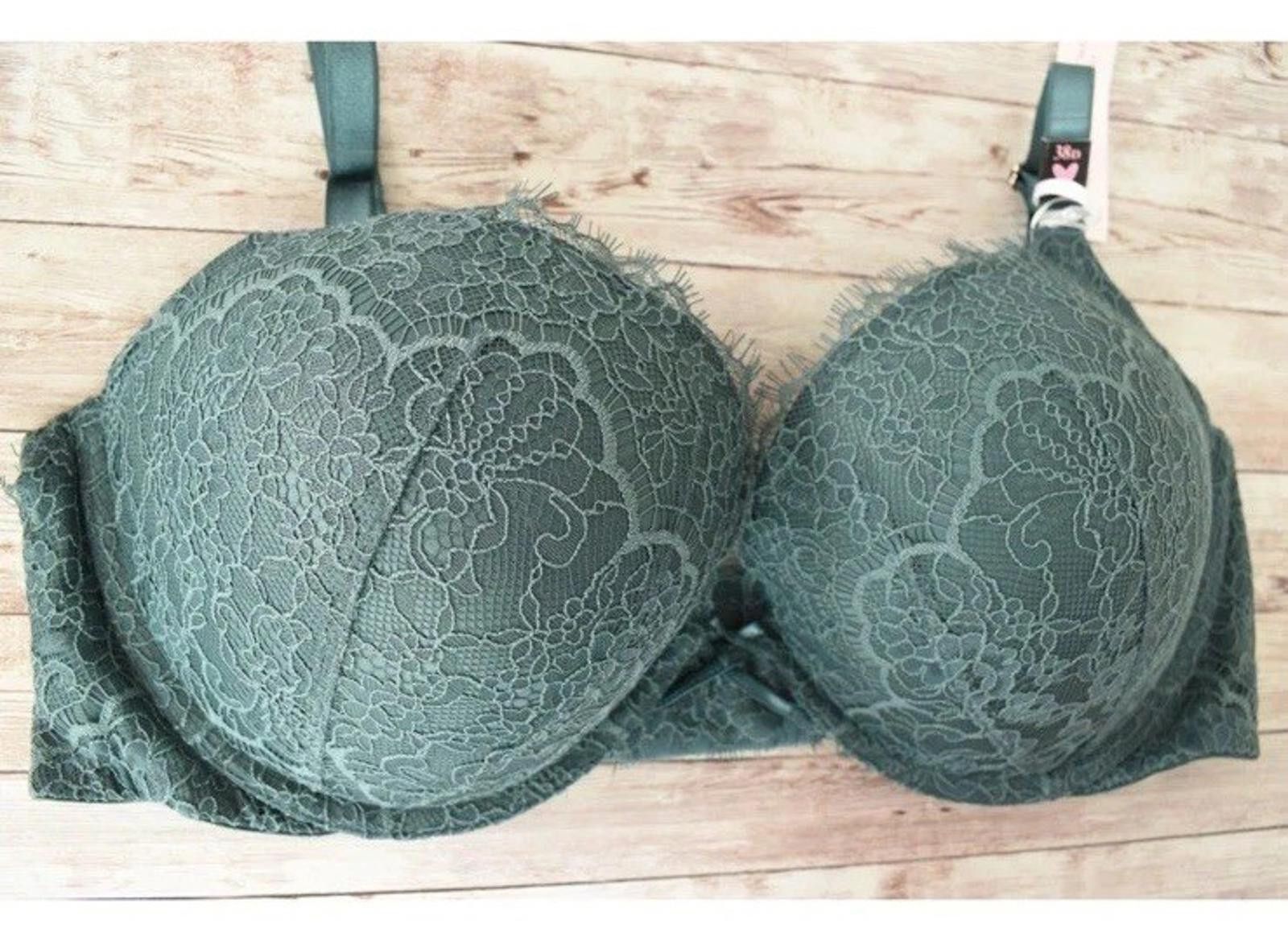 Other Victoria's Secret 38DD LACE PUSH-UP BRA *Midnight Jade* Size ONE SIZE - 3 Thumbnail