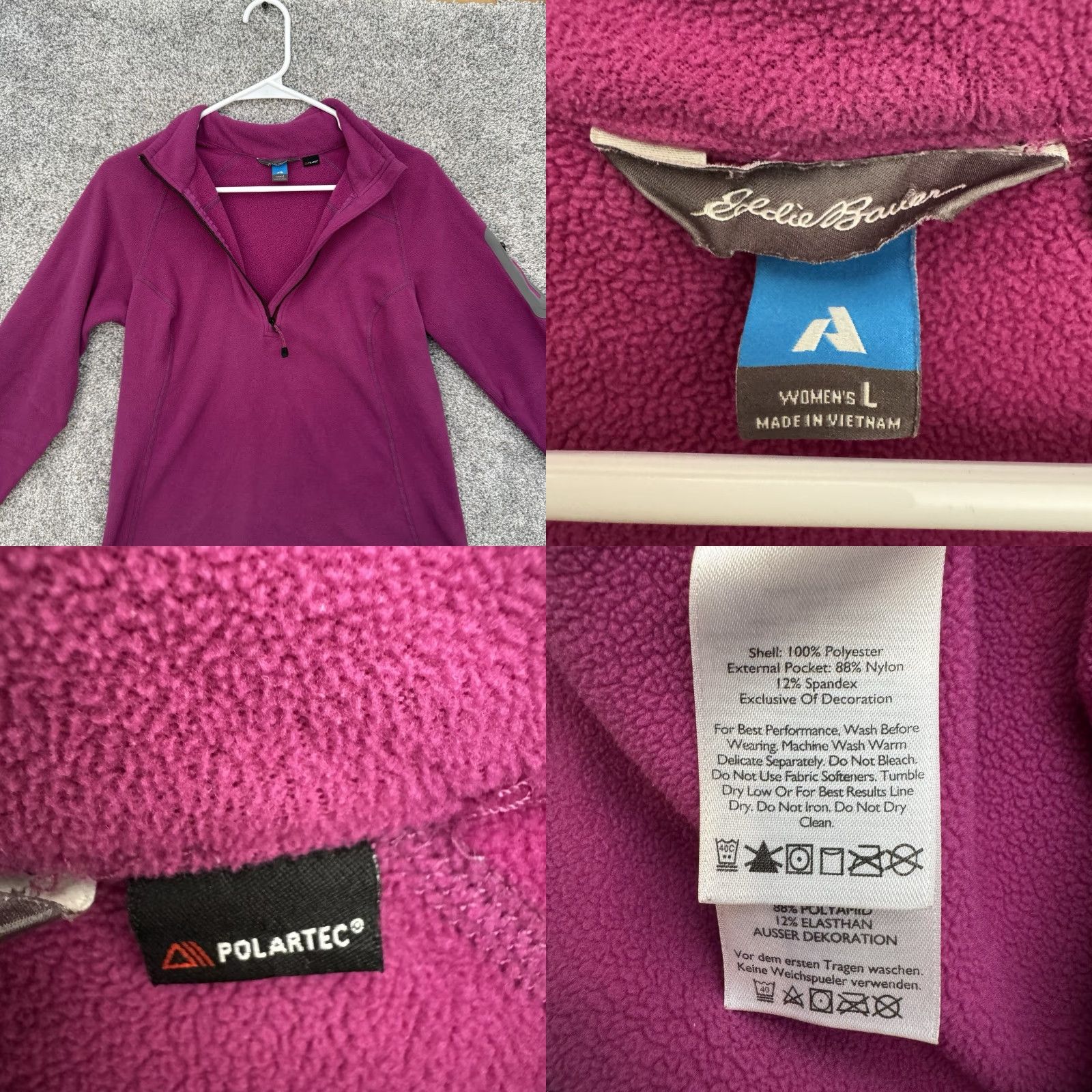 Eddie Bauer Eddie Bauer Fleece Jacket Sz Large Polartec First Ascent Quarter Zip Warm Womens Size L / US 10 / IT 46 - 8 Thumbnail
