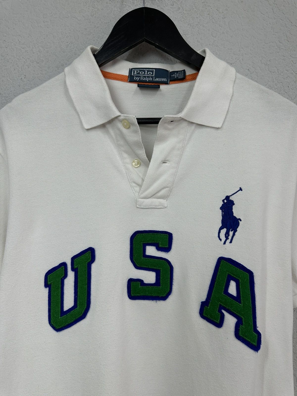 Polo Ralph Lauren Vintage Polo Ralph Lauren USA Polo T-shirt Avantgarde Y2K Size US L / EU 52-54 / 3 - 4 Thumbnail