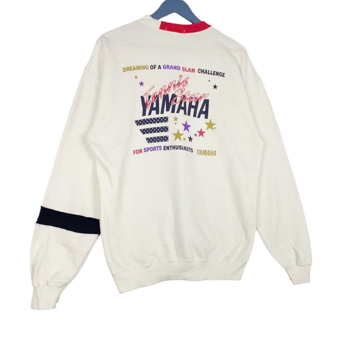 Vintage × Yamaha Vintage Yamaha Printed Crewneck Sweatshirt White Pullover Size US L / EU 52-54 / 3 - 3 Thumbnail