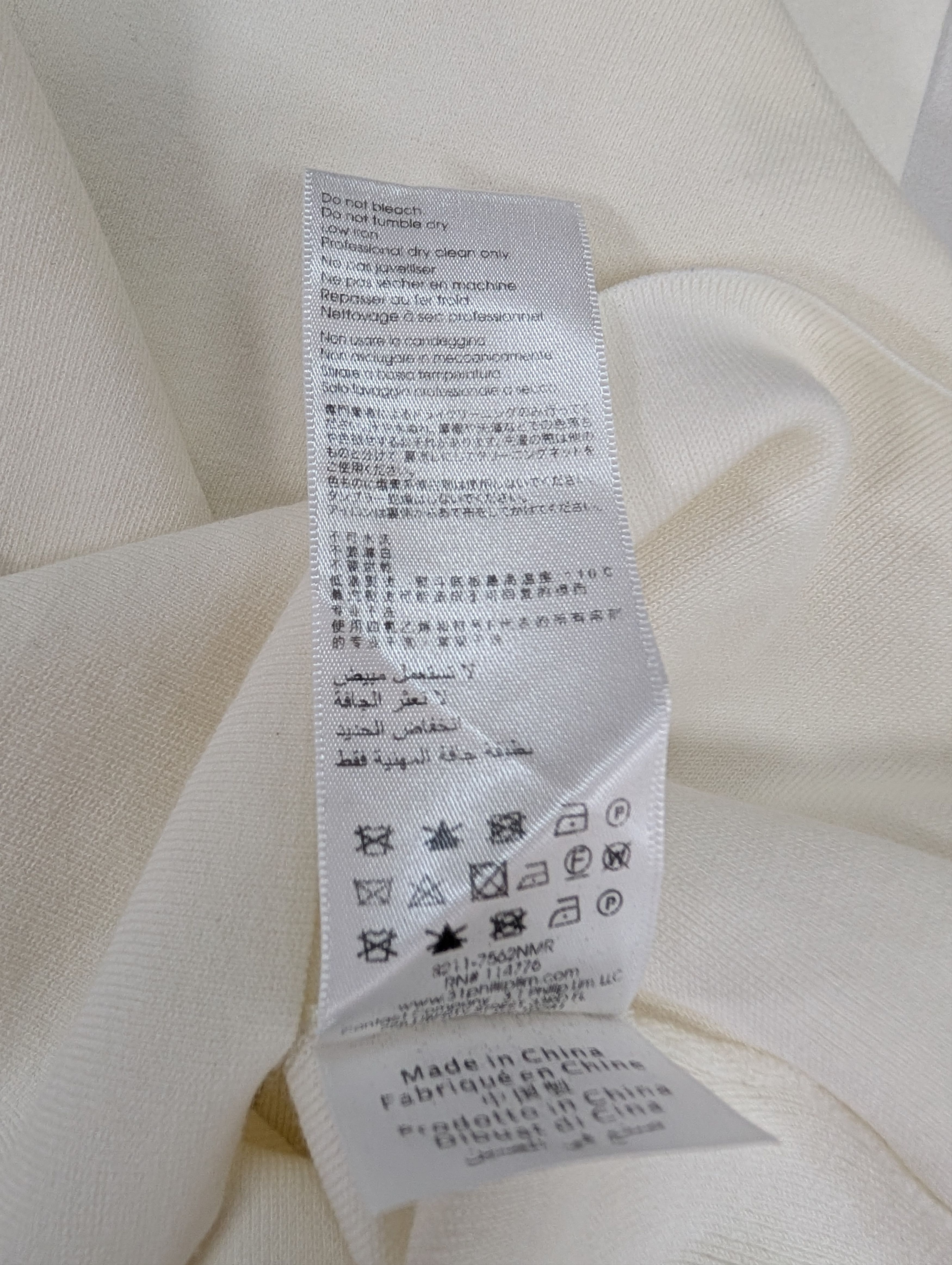 3.1 Phillip Lim 3.1 Philip Lim Cream Sleeveless Top With Dropping Neck Line Size XS / US 0-2 / IT 36-38 - 8 Thumbnail