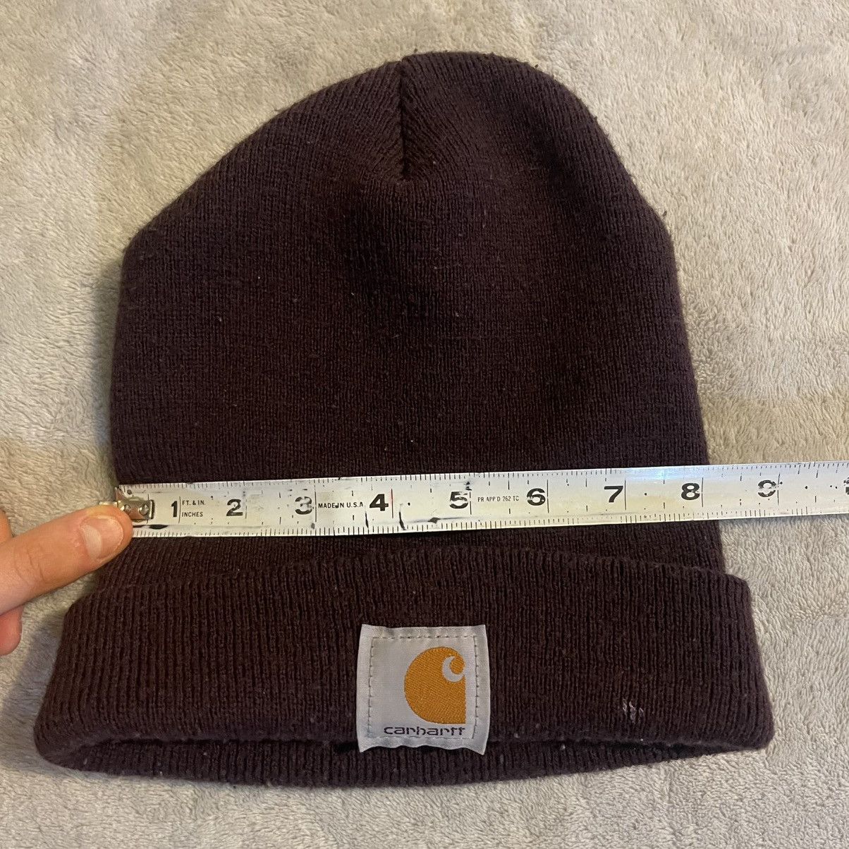 Carhartt Vintage Carhartt Beanie Adult One Size Brown Hat Knit Cuffed Size ONE SIZE - 5 Thumbnail