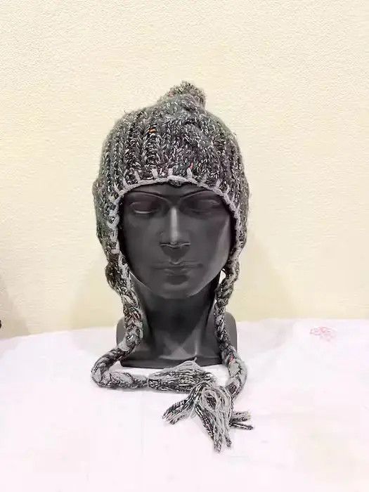 Japanese Brand Japanese Brand Groovy Earflap Beanie Hat Size ONE SIZE - 3 Thumbnail