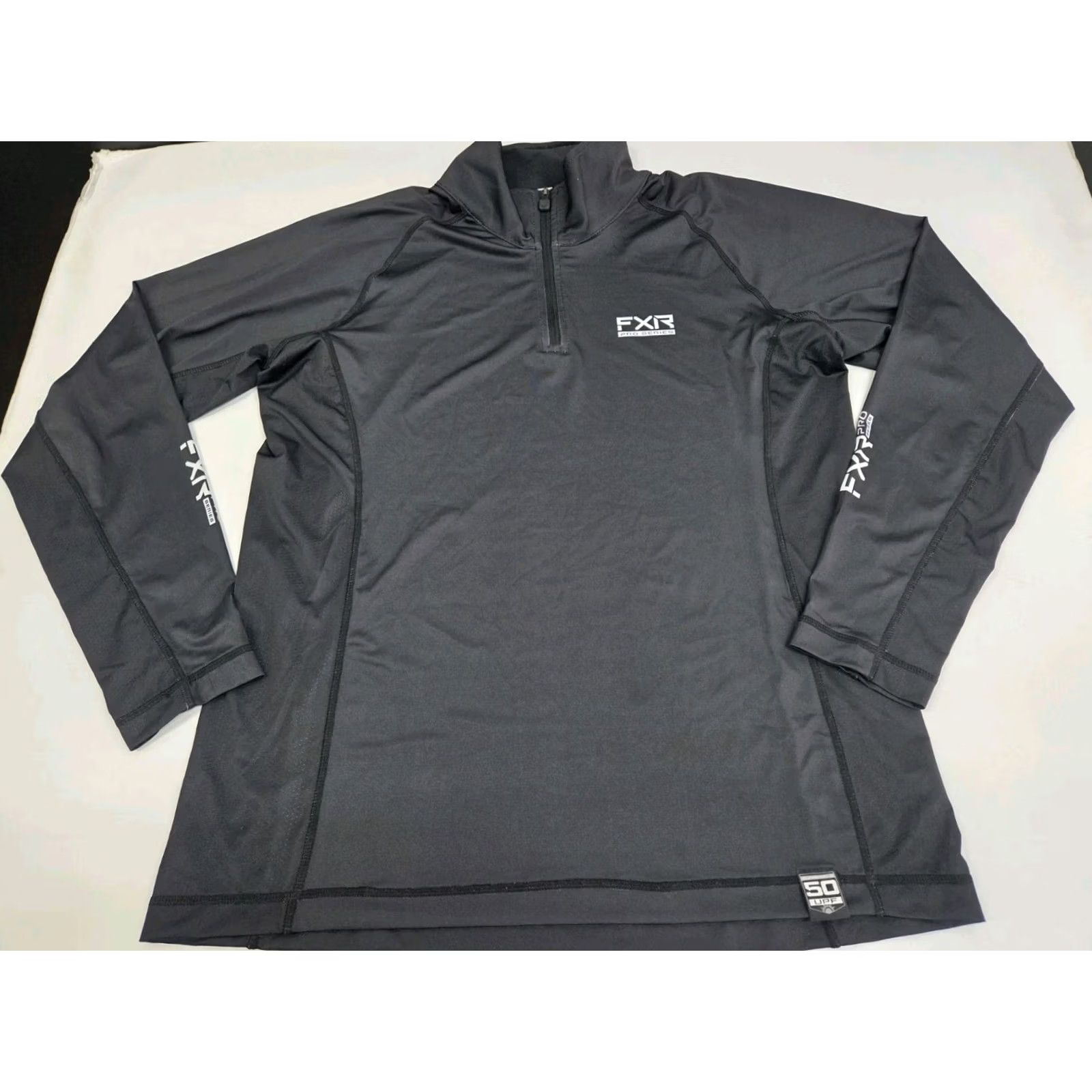 Vintage FXR Pro Series Performance Long Sleeve 1/4 Zip Pullover Black Size M Mens Jacket/Coat Solid 3-in-1 UPF 50 Mid-Length Standing Collar Pockets Logo Size US M / EU 48-50 / 2 - 2 Thumbnail