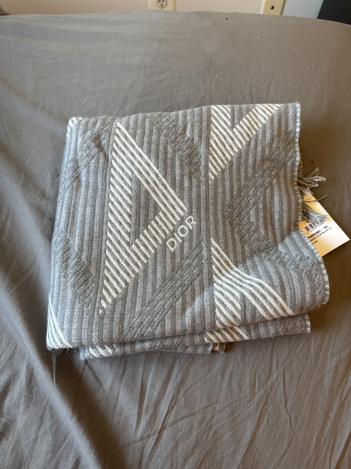 Dior Dior monogram grey wool scarf Size ONE SIZE - 1 Thumbnail