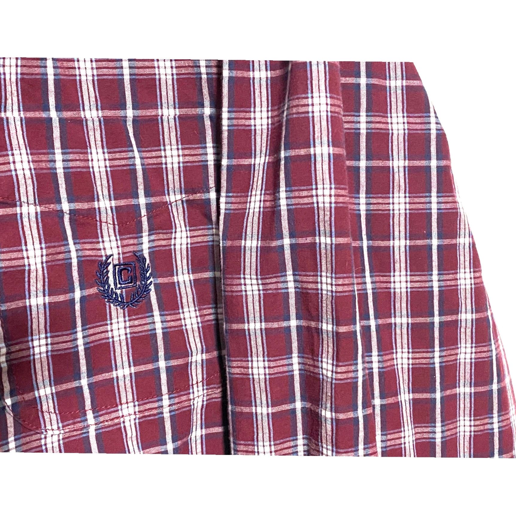 Chaps Chaps Shirt Mens XL Red Blue Plaid Pocket Logo Button Down Easy Care Stretch Long Sleeve Size US XL / EU 56 / 4 - 4 Thumbnail