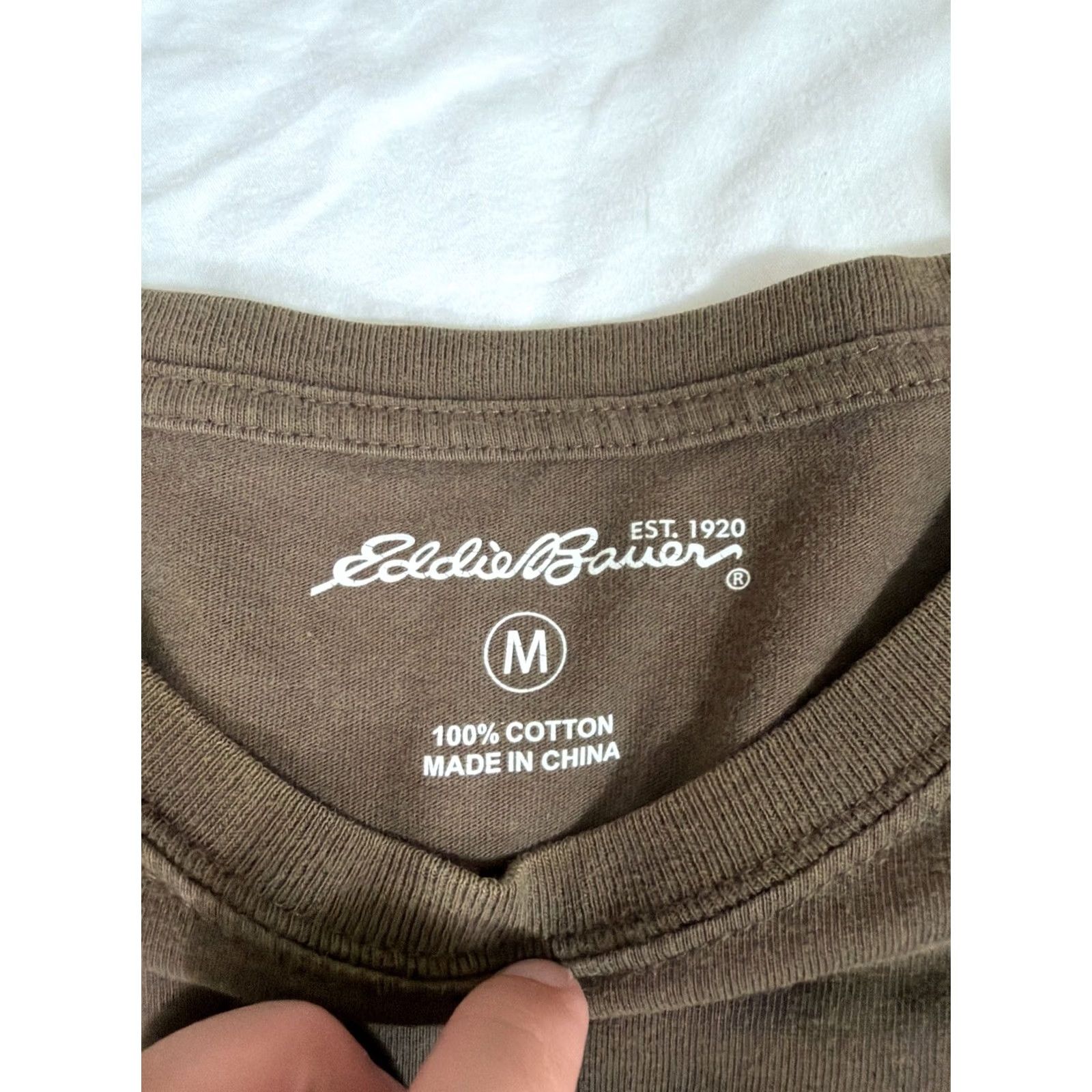Eddie Bauer Eddie Bauer Men’s T-Shirt Long Sleeve Brown Cotton M Regular Shirt Mens Brown Long Sleeve Cotton T Shirt Size US M / EU 48-50 / 2 - 6 Thumbnail