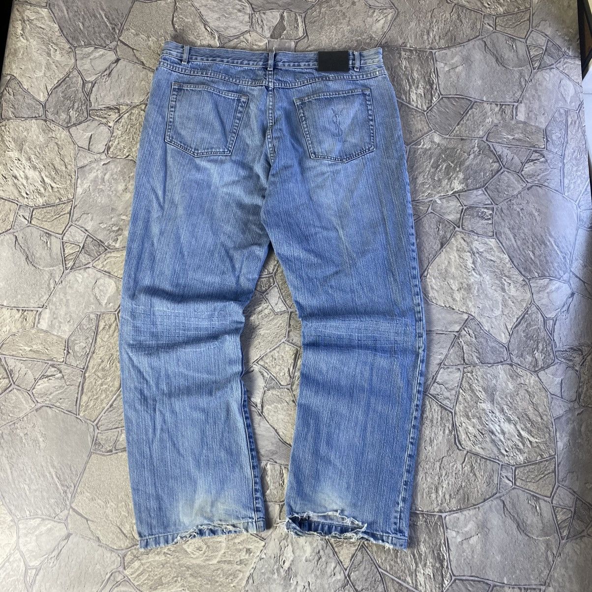Vintage YSL Yves Saint Laurent jeans big logo 90s