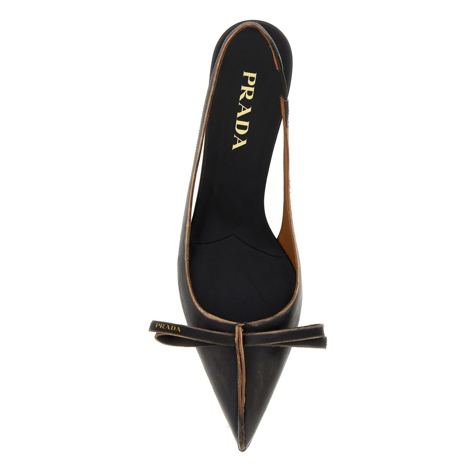 Prada PRADA $1590 Black Slingback Pumps New & Authentic (Women's s Size US 10 / IT 40 - 2 Thumbnail