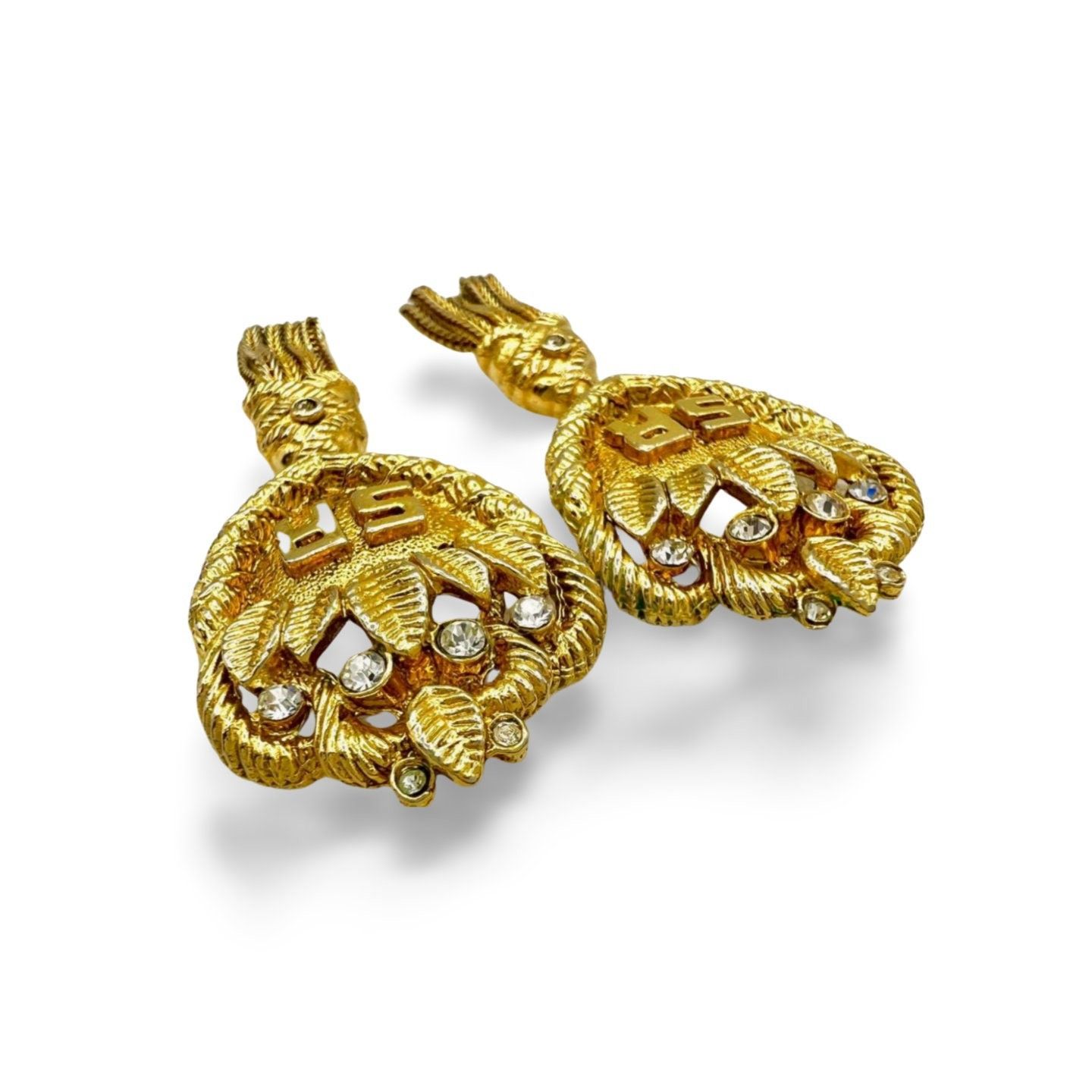 Sonia Rykiel Vintage Sonia Rykiel golden dangle earrings with emblem top Size ONE SIZE - 4 Thumbnail