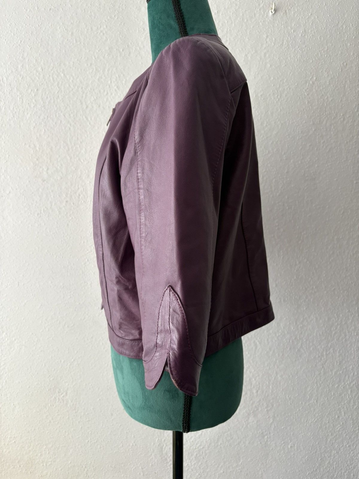 Vintage Vintage x purple leather jacket Size XL / US 12-14 / IT 48-50 - 4 Thumbnail