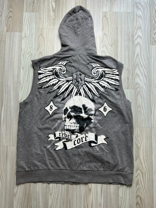 Skull avantgarde vest y2k