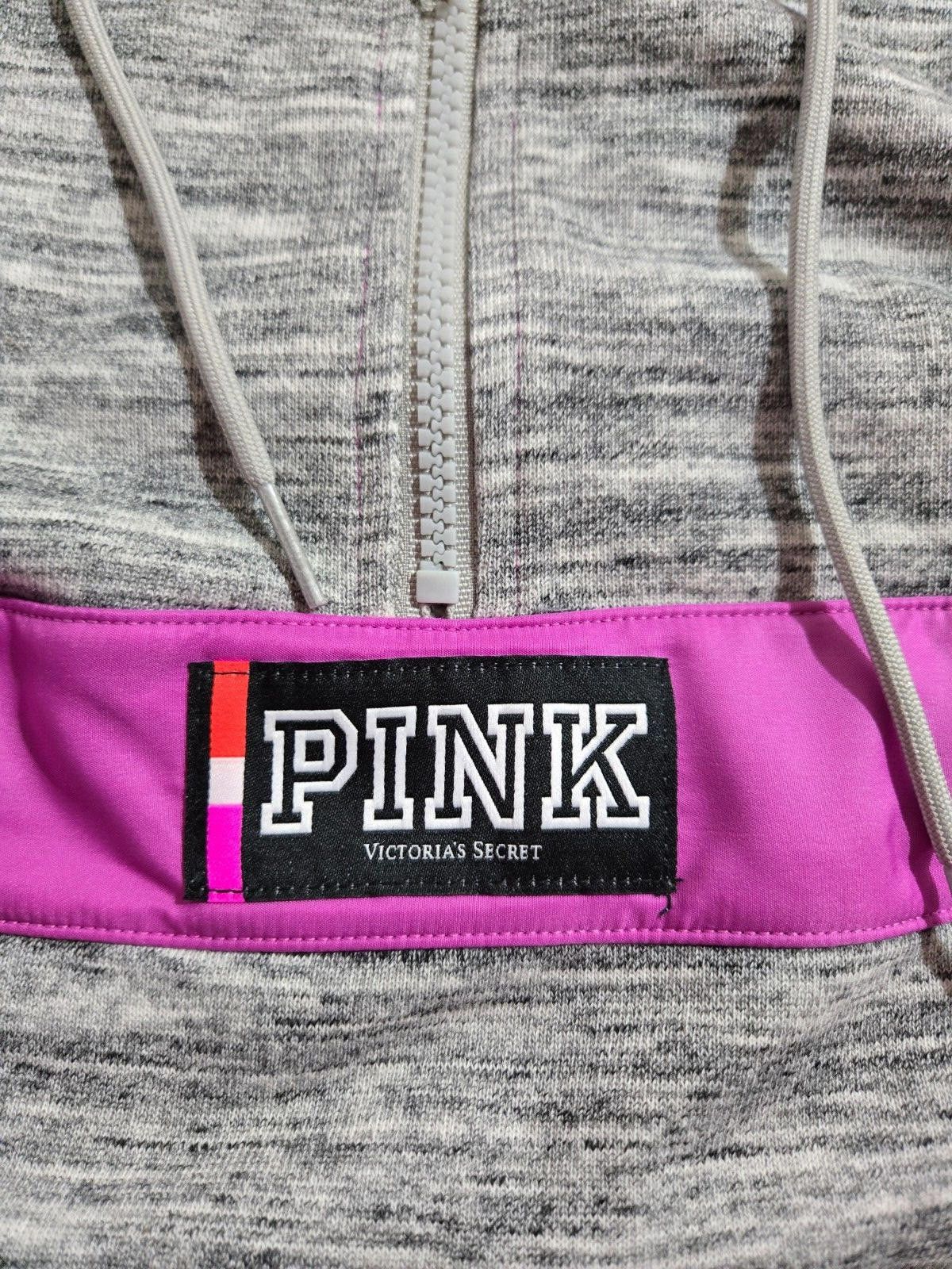 Designer Victoria's Secret PINK Part Anorak Windbreaker Half Zip NEW Size L / US 10 / IT 46 - 3 Thumbnail