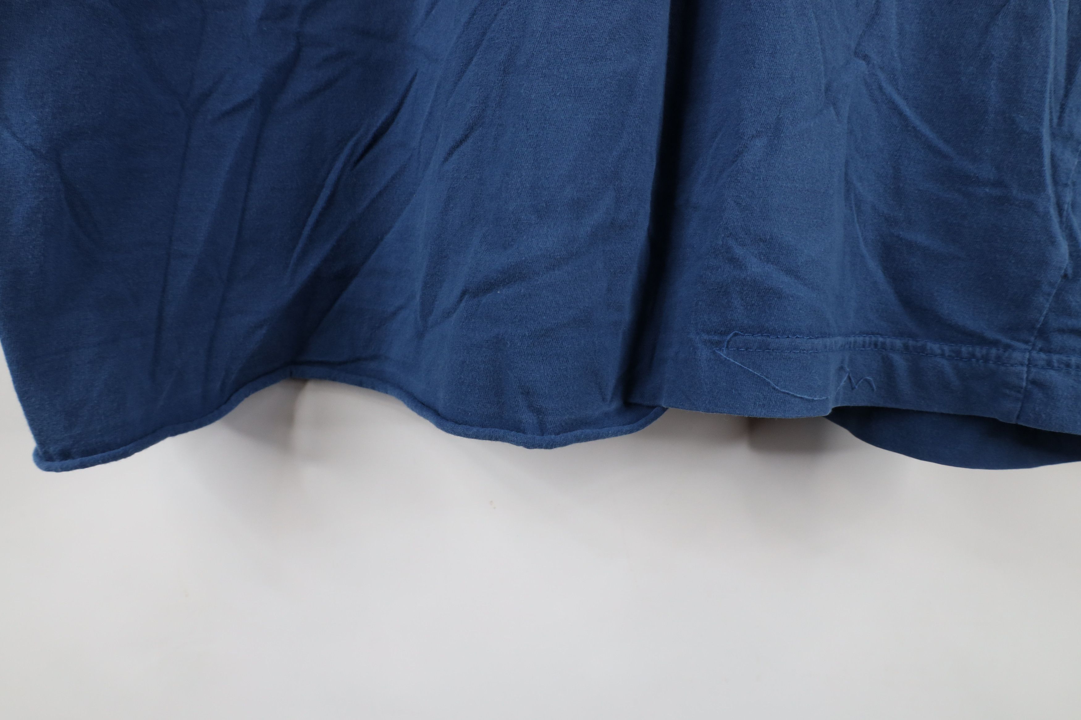 Vintage Vintage 90s Streetwear Blank Baggy Cotton T-Shirt Blue Size US L / EU 52-54 / 3 - 10 Thumbnail