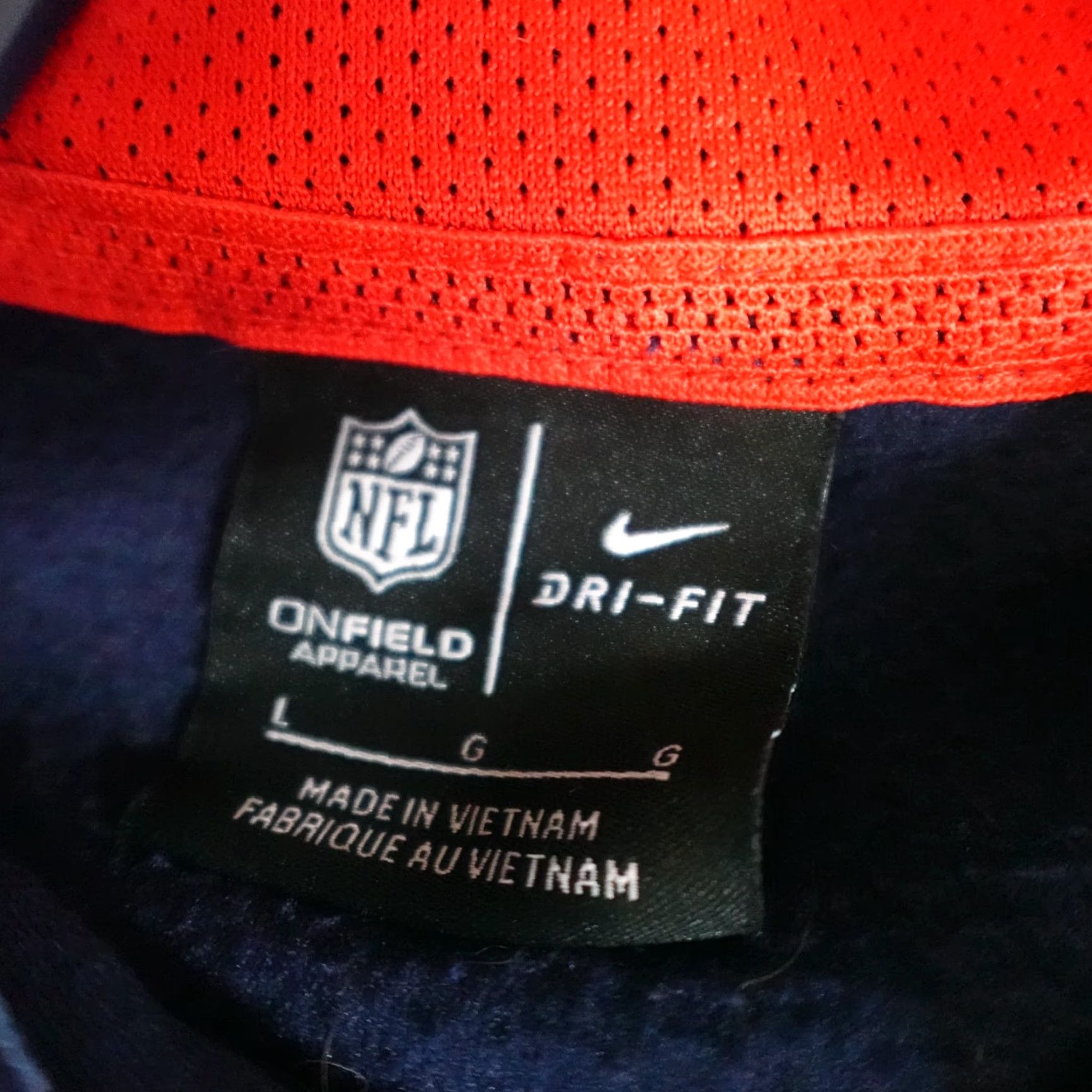 Nike VINTAGE New England Patriots Hoodie L Nike Dri-Fit Blue Mens Long Sleeve Pullover Polyester Shirt Size US L / EU 52-54 / 3 - 3 Thumbnail