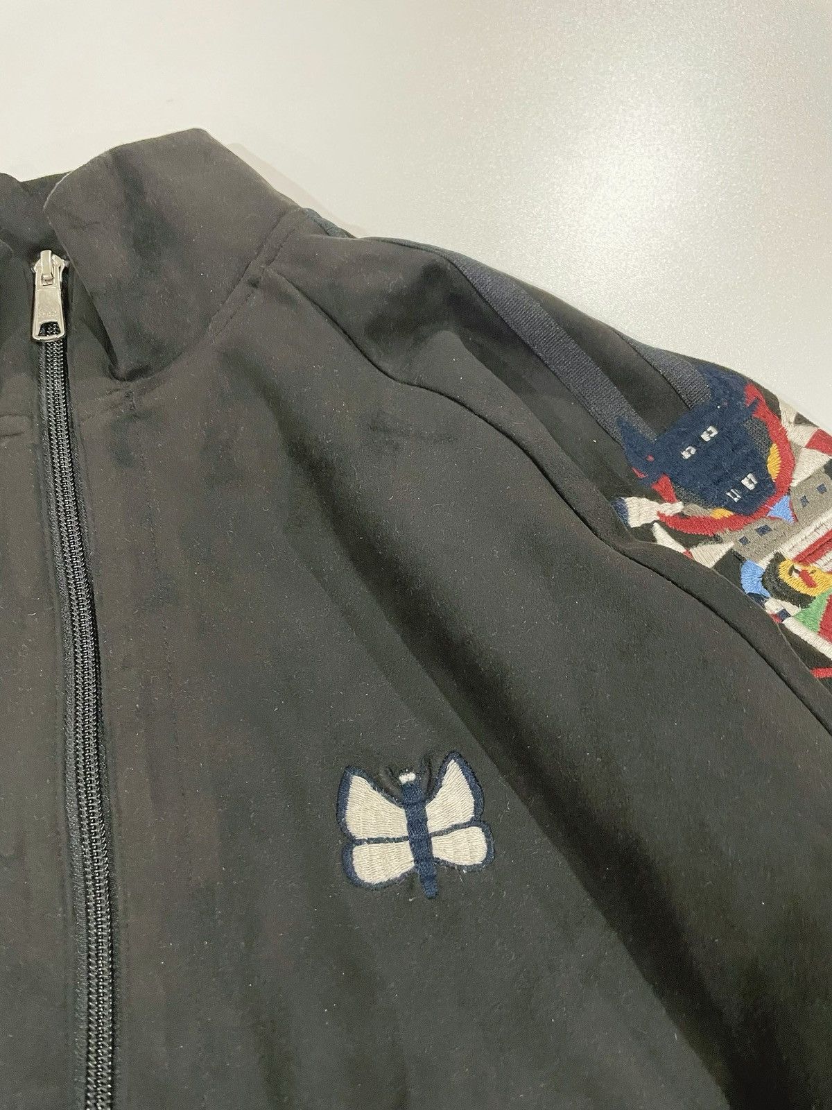 Doublet Doublet black chaos embroidery suede track jacket Size US S / EU 44-46 / 1 - 4 Thumbnail