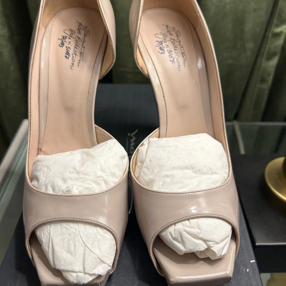 Santoni Santoni Rose Collection D'Orsay Squared Toe Heel Size US 10 / IT 40 - 4 Thumbnail
