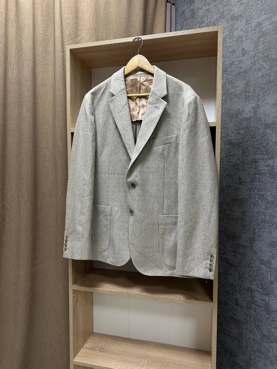 Hackett × Vintage Vintage Hackett Mayfair London Beige Blazer 54R Jacket Size 54R - 4 Thumbnail