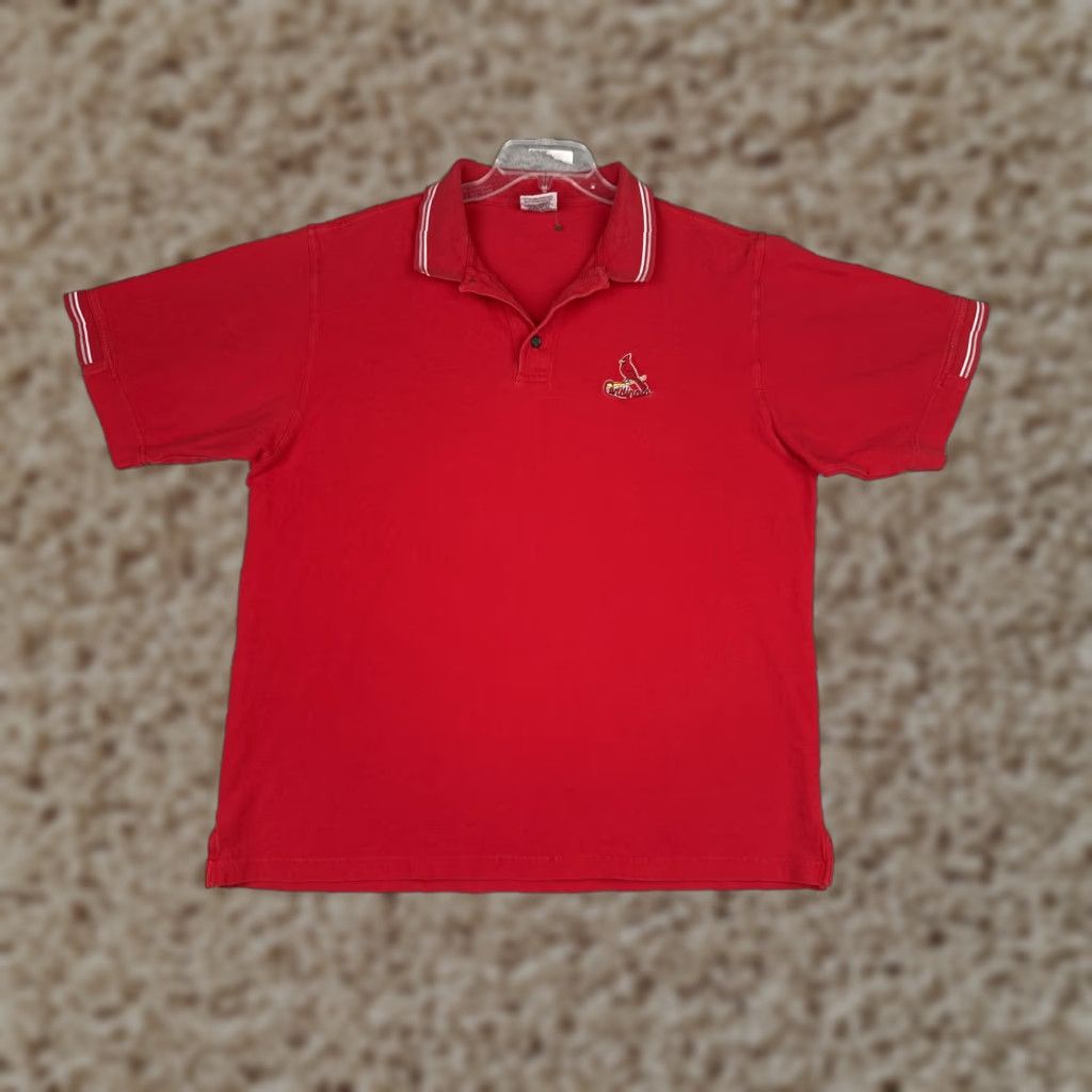 Vintage VINTAGE St Louis Cardinals Polo Shirt Mens XL Red CSA Embroidered Logo Size US XL / EU 56 / 4 - 1 Thumbnail