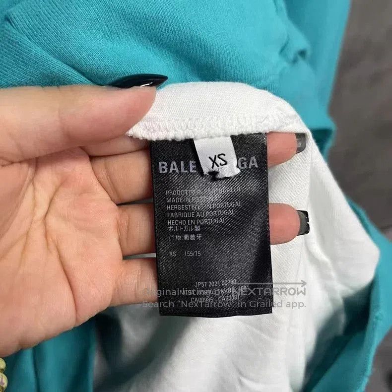 Balenciaga Balenciaga Sky Blue Logo Hole Hoodie. Size US XS / EU 42 / 0 - 3 Thumbnail
