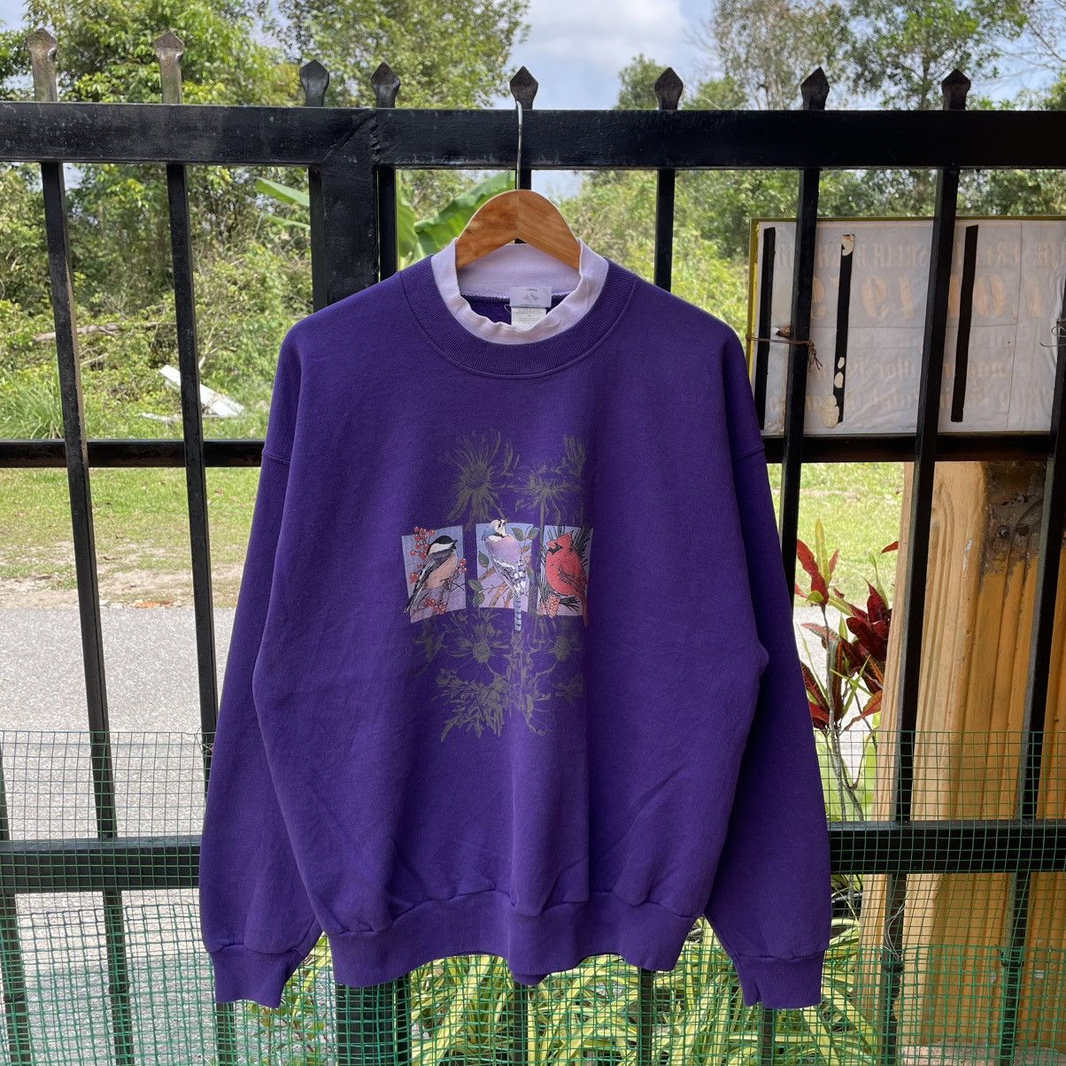 Vintage 🔥Vintage 90s Retro Bird Crewneck Jumper Sweatshirts Size US M / EU 48-50 / 2 - 1 Thumbnail
