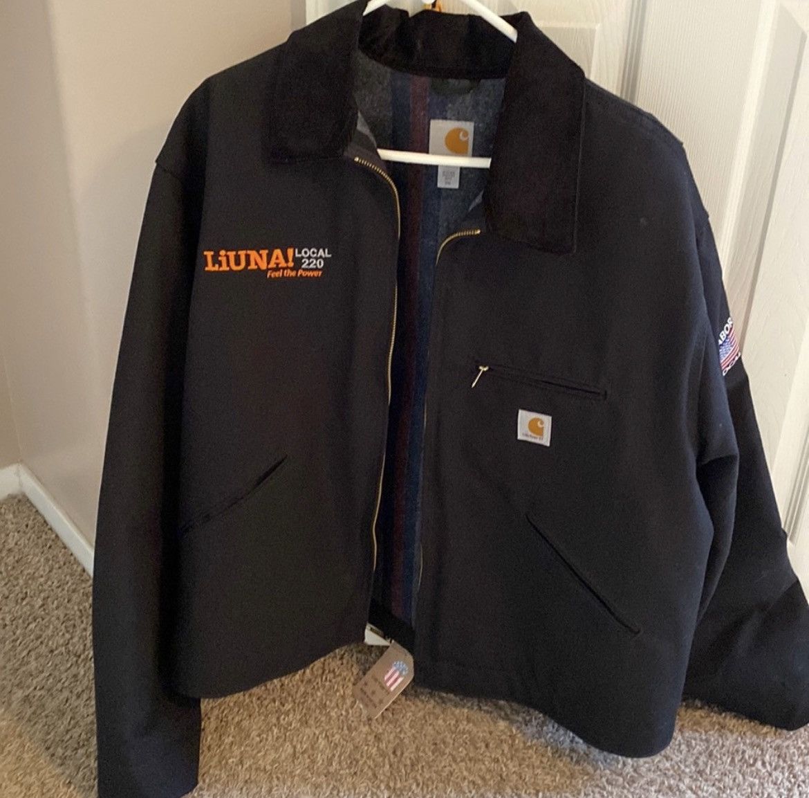 image of Black Carhartt Jacket, Men's (Size 2XL)