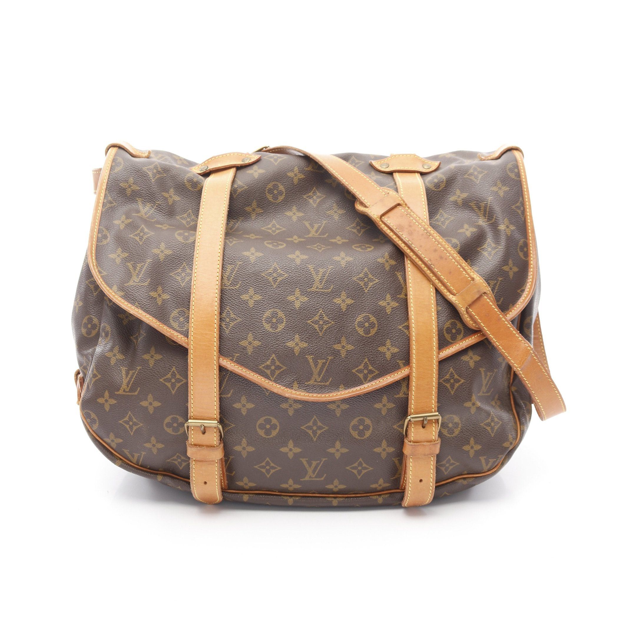 Louis Vuitton Louis Vuitton Saumur 43 Monogram Shoulder Bag Leather Brown Size ONE SIZE - 1 Thumbnail