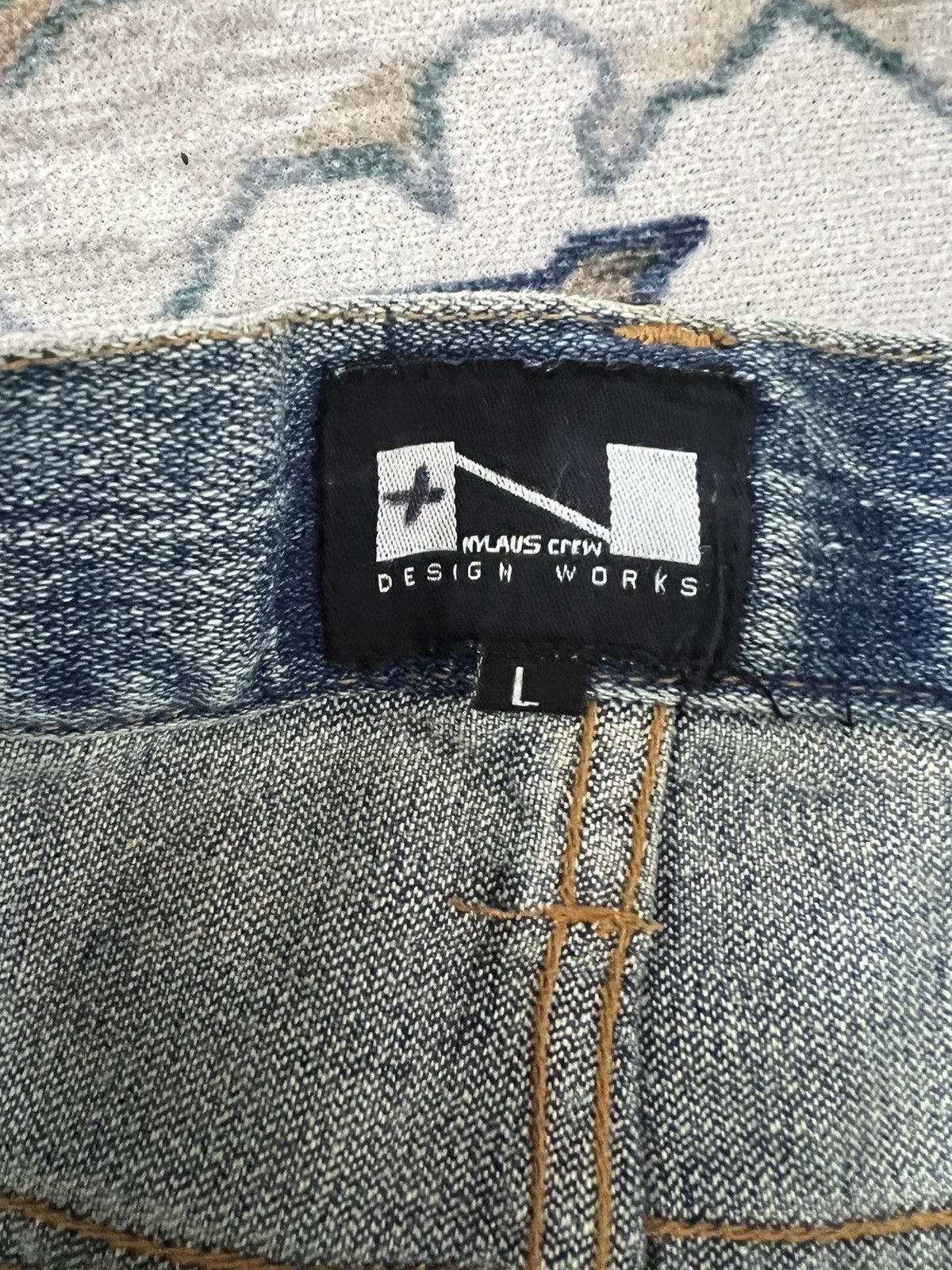 Japanese Brand × Vintage FLARED💥NYLAUS RIPPED DISTRESSED DENIM PANT Size US 32 / EU 48 - 10 Thumbnail