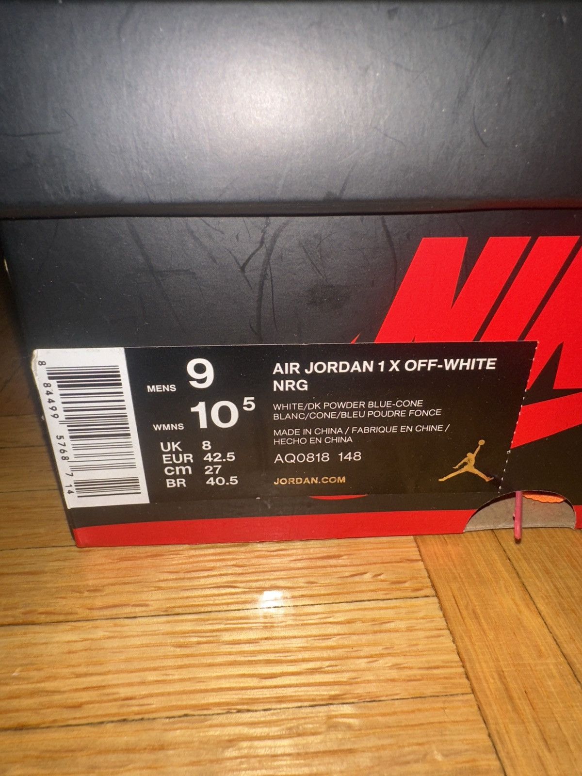 Jordan Brand × Off-White Jordan 1 OFF-White UNC Size 9 Size US 9 / EU 42 - 16 Thumbnail
