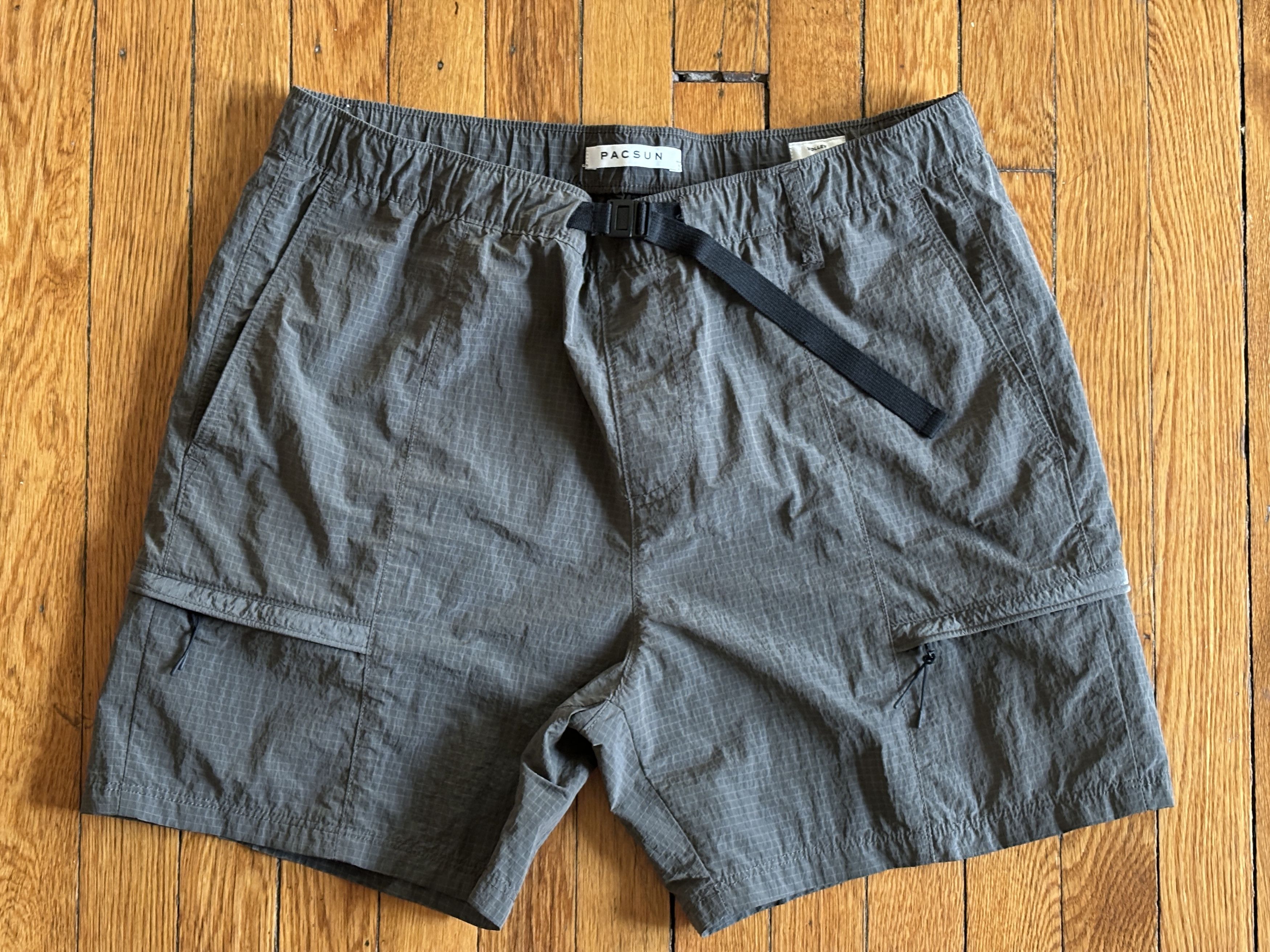 Pacsun PacSun Gray Nylon Shorts Size US 33 - 5 Thumbnail