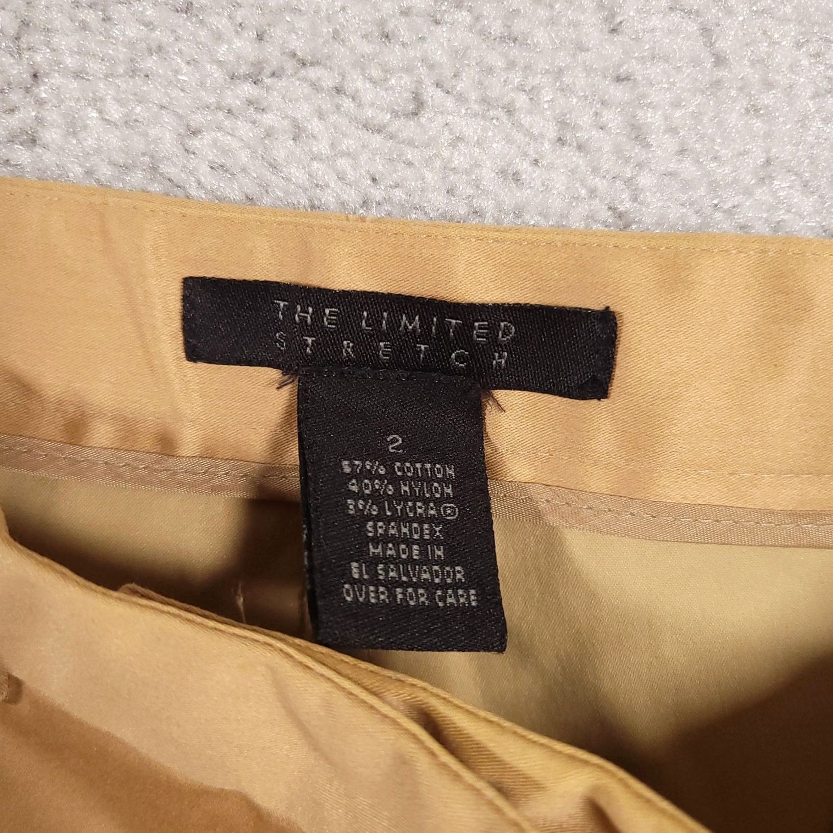 Vintage The Limited Stretch Dress Pants Womens 2 Tan Ankle Career Cropped Cuffed Size 26" / US 2 / IT 38 - 5 Thumbnail