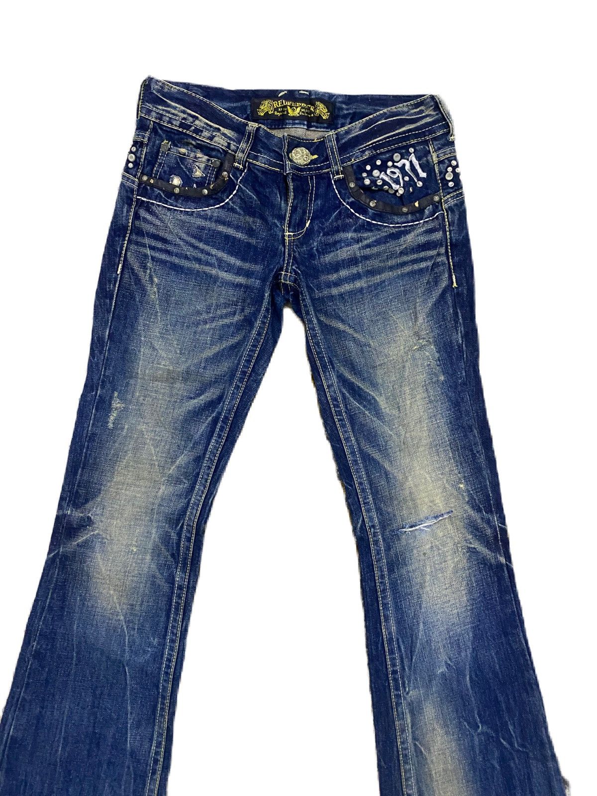 If Six Was Nine × Japanese Brand FLARE STYLE JIMMY HENDRIX RED PEPPER JEANS Size US 30 / EU 46 - 4 Thumbnail