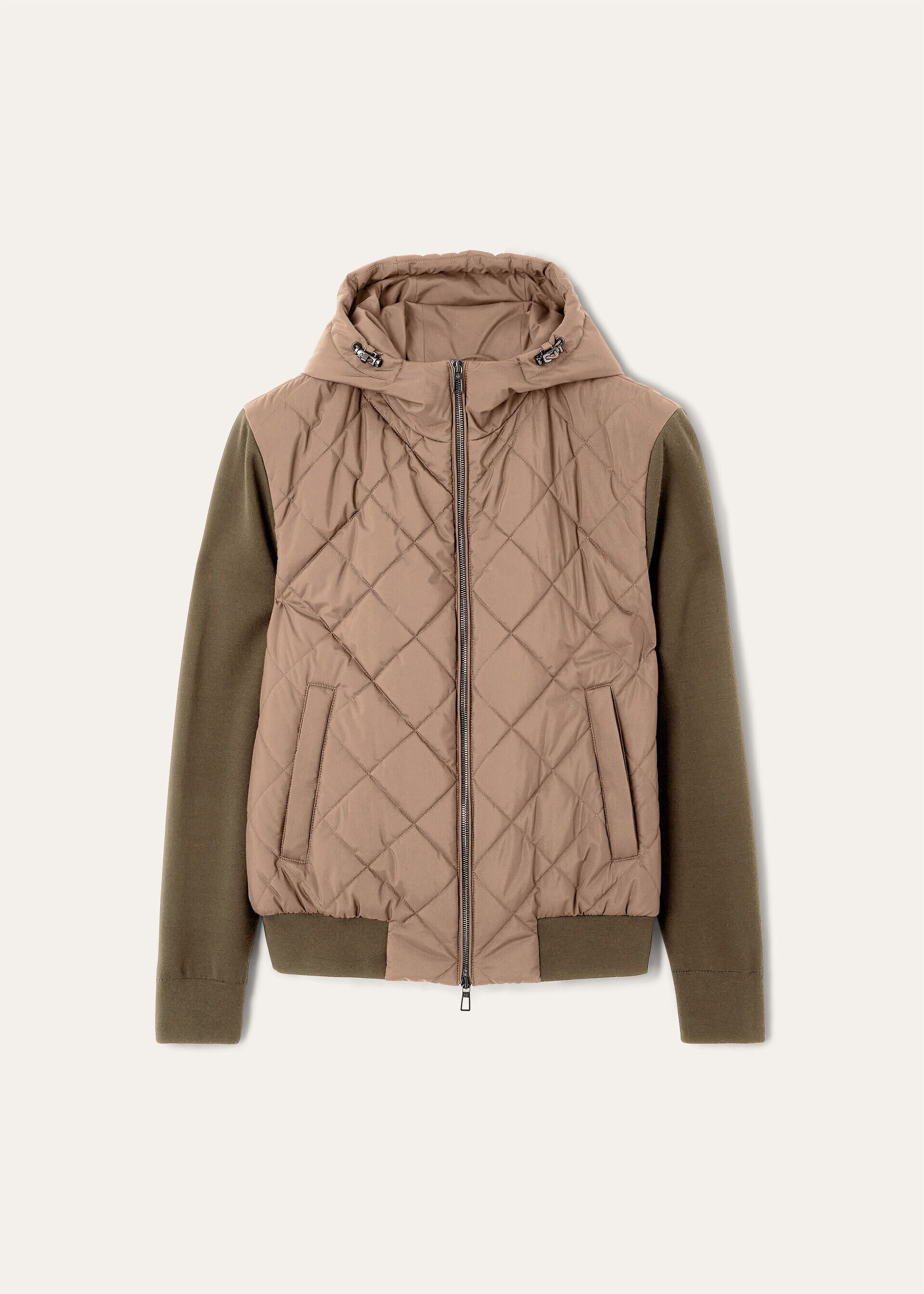 Loro Piana o1srvl11e0526 FAP9732 Ampay Bomber Jacket in Beige/Green Size US XL / EU 56 / 4 - 1 Thumbnail