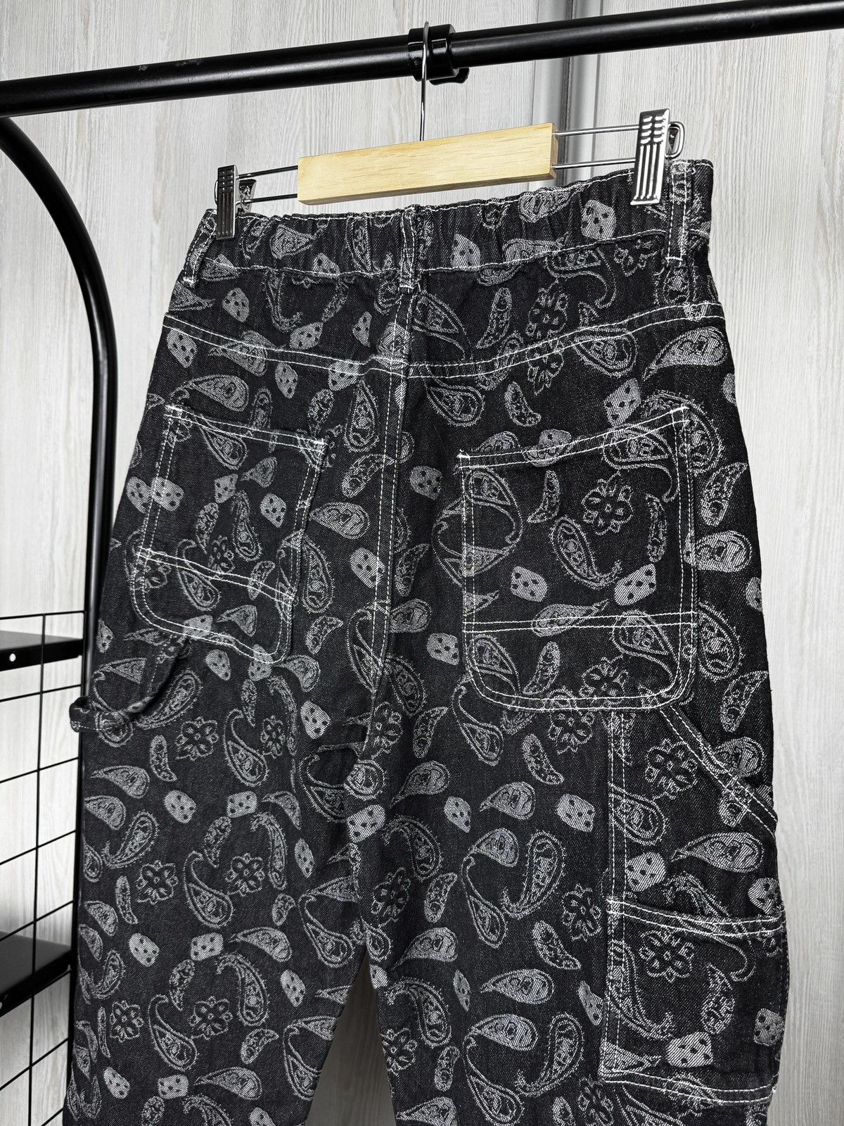 Vintage Vintage double knee carpenter style workwear paisley pants Size US 28 / EU 44 - 6 Thumbnail