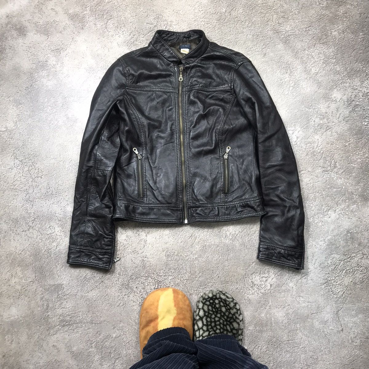Vintage Vintage Y2K Black Moto Jacket Streetwear Punk Skate Boxy S Size S / US 4 / IT 40 - 1 Thumbnail