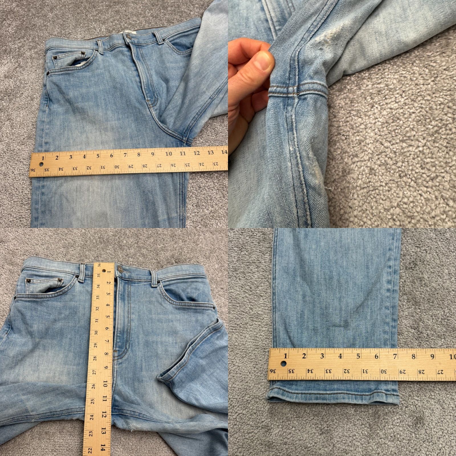 Reformation VINTAGE Reformation Claudia Relaxed Straight Leg Denim Jeans Womens 30 Curacao High Rise Blue 30 Jeans Womens Size 24" / US 00 / IT 34 - 9 Thumbnail