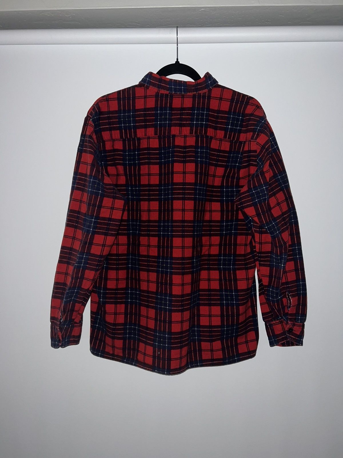 Dickies × Vintage Vintage 90s Dickies Flannel Red/Blue Size US L / EU 52-54 / 3 - 2 Thumbnail