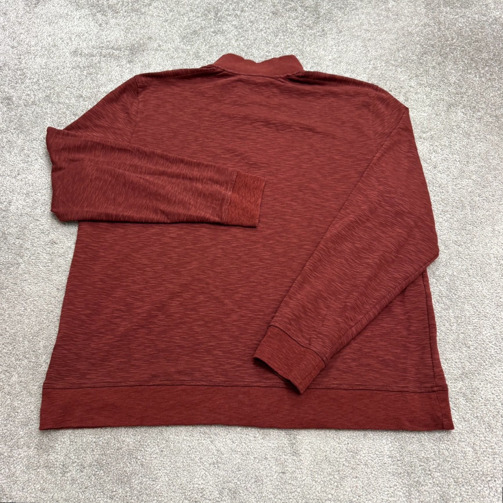 Ted Baker Ted Baker London 1/4 Zip Pullover Sweater Men 3XL Burgundy Red Knit Stretch Mock Neck Casual Workwear Designer Classic Preppy Size US XXL / EU 58 / 5 - 3 Thumbnail