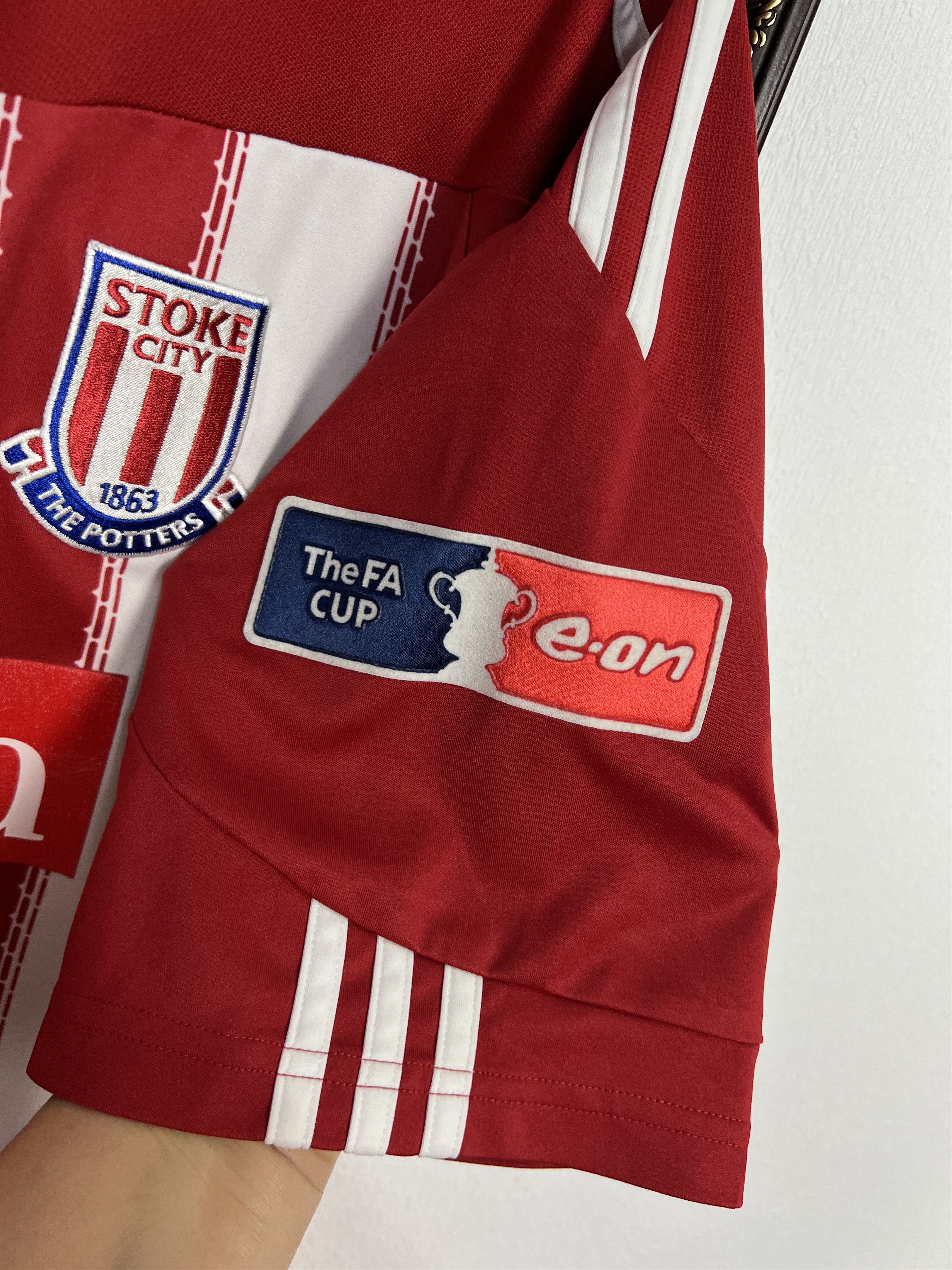 Adidas Stoke City Home football shirt Player Issue #4 Pugh Jersey Size US XXL / EU 58 / 5 - 4 Thumbnail