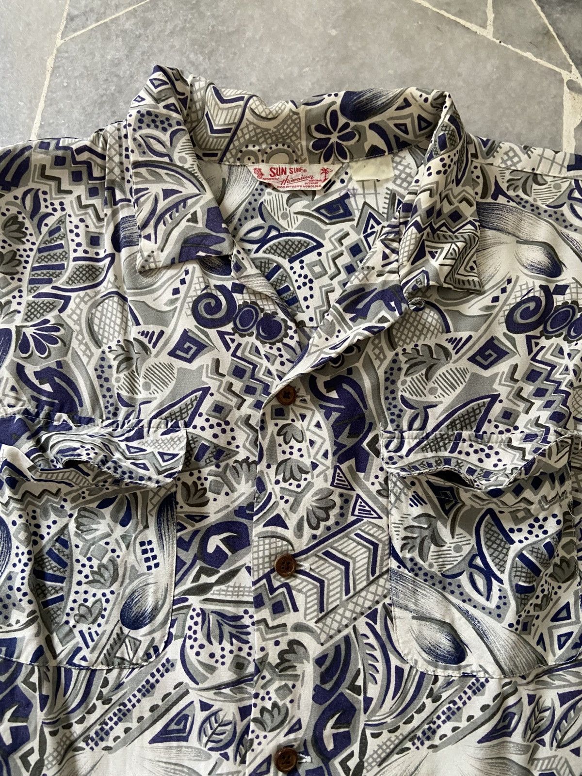 Sugar Cane Vintage Sun Surf Japan Long Sleeve Rayon Hawaiian Shirt Size US L / EU 52-54 / 3 - 7 Thumbnail