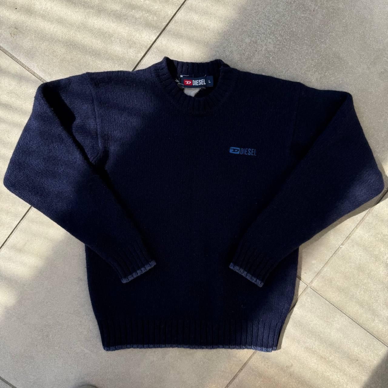 Diesel Diesel Vintage 90s Wool Sweater Jumper Navy Blue Embroidered Size US M / EU 48-50 / 2 - 1 Thumbnail