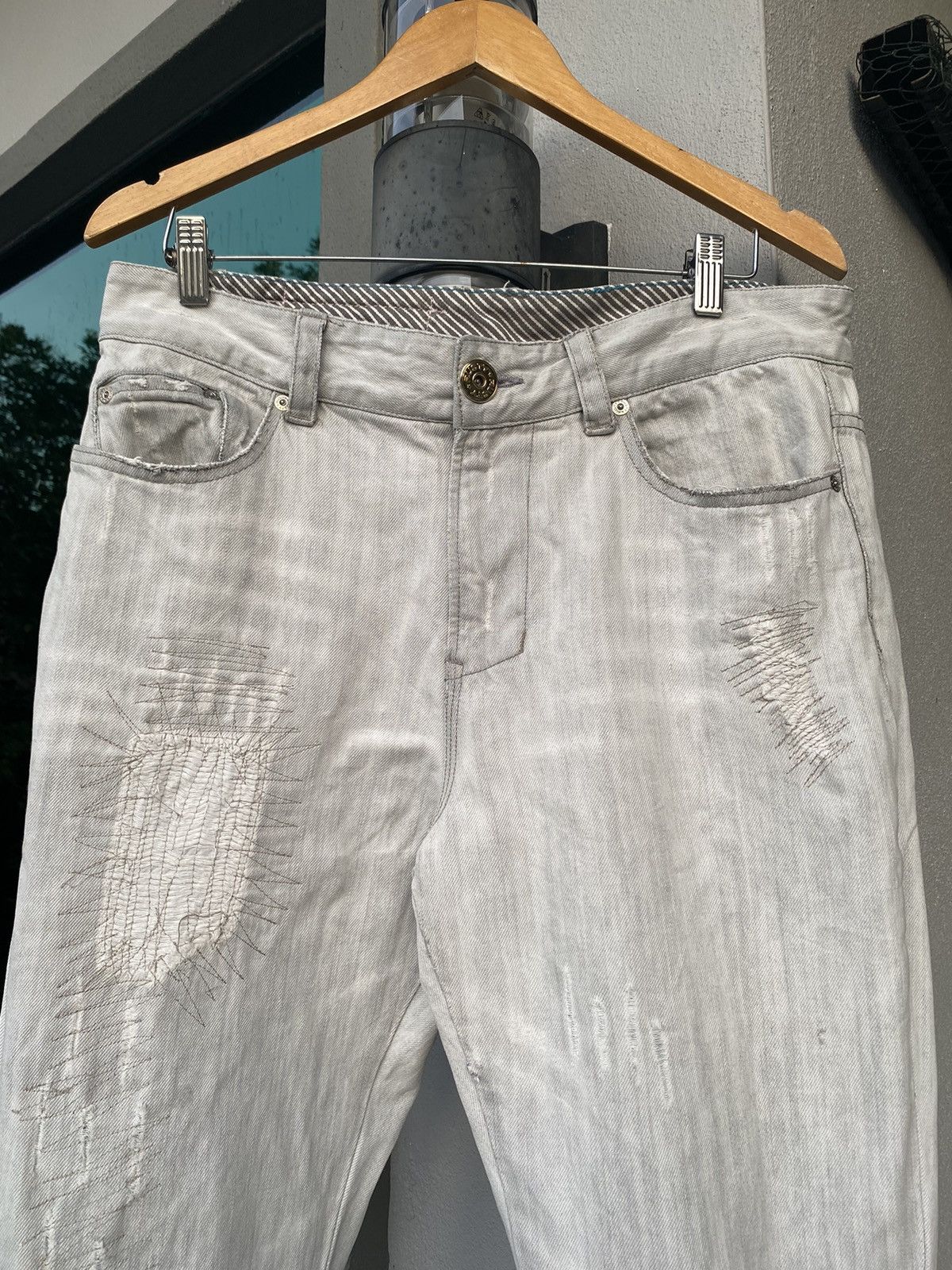 Japanese Brand × Vintage Vintage Distressed Sashiko Size US 35 - 2 Thumbnail