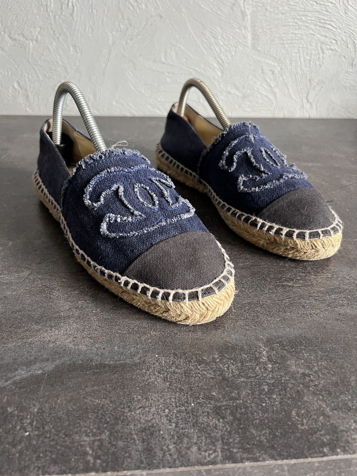 Chanel Chanel Navy Blue/Black Denim and Canvas Size US 6 / IT 36 - 7 Thumbnail