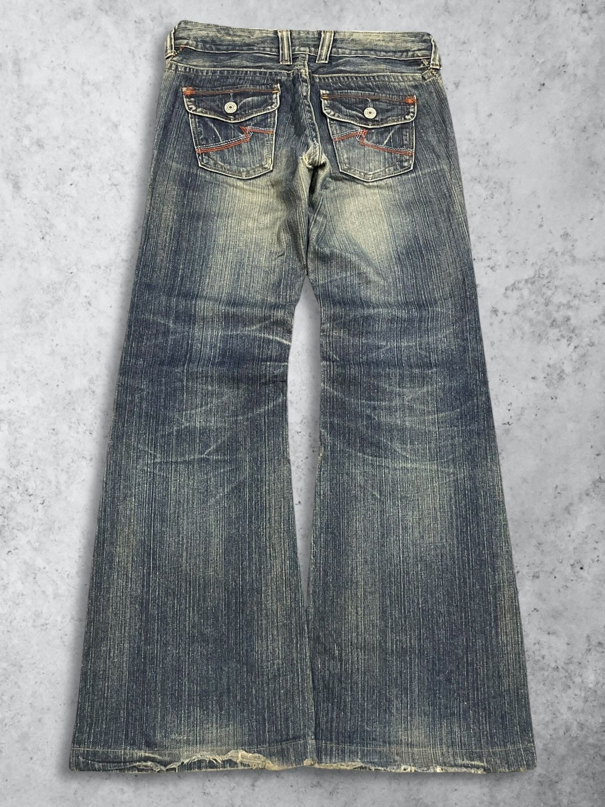 Hysteric Glamour Vintage Y2K Japanese Denim Mud Wash Womenswear Flared Jeans Size 32" / US 10 / IT 46 - 6 Thumbnail