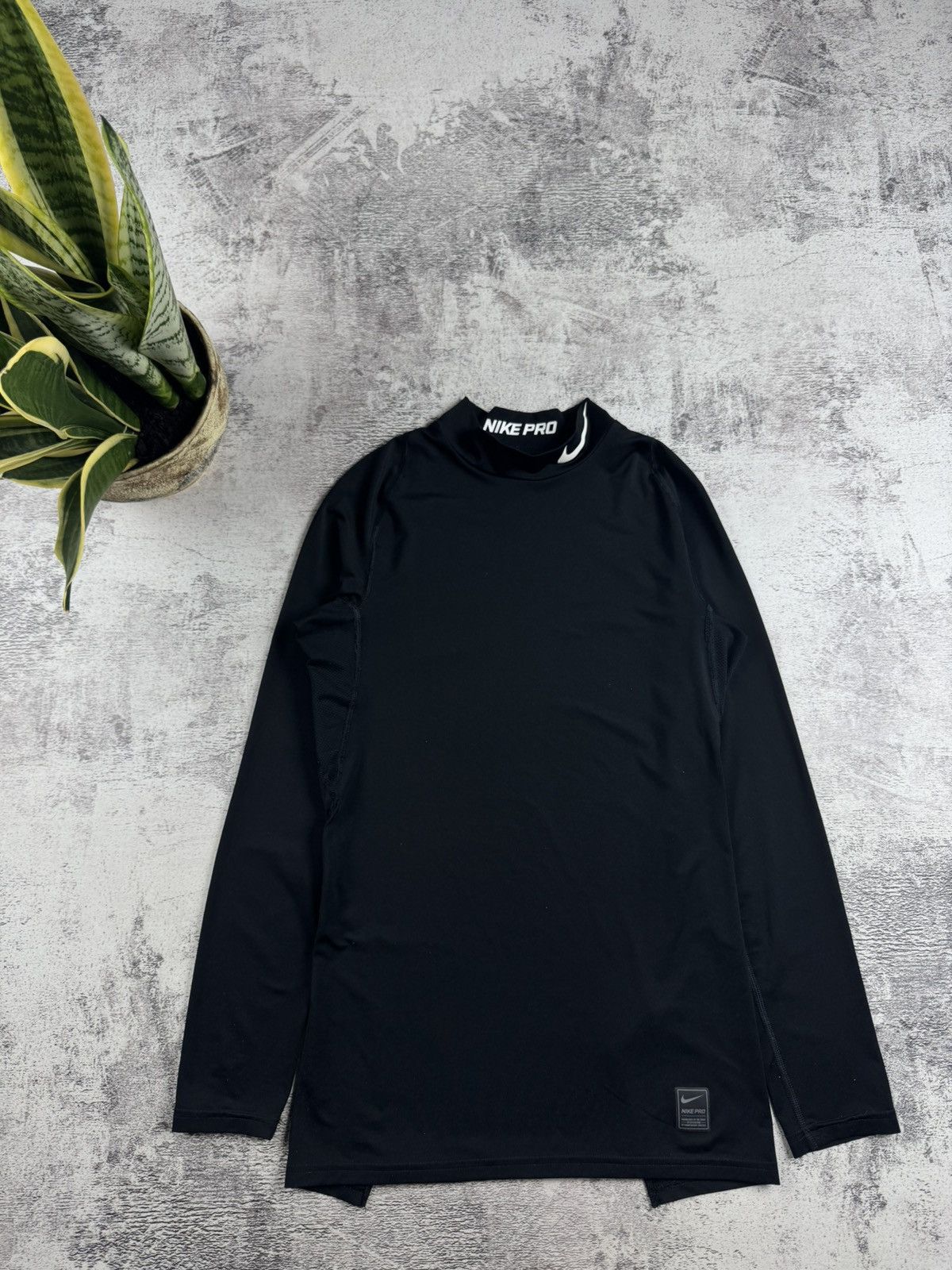 Nike Nike Pro Dri Fit Long Sleeve Athletic Training Shirt Black Termo Men’s S Swoosh Size US S / EU 44-46 / 1 - 4 Thumbnail
