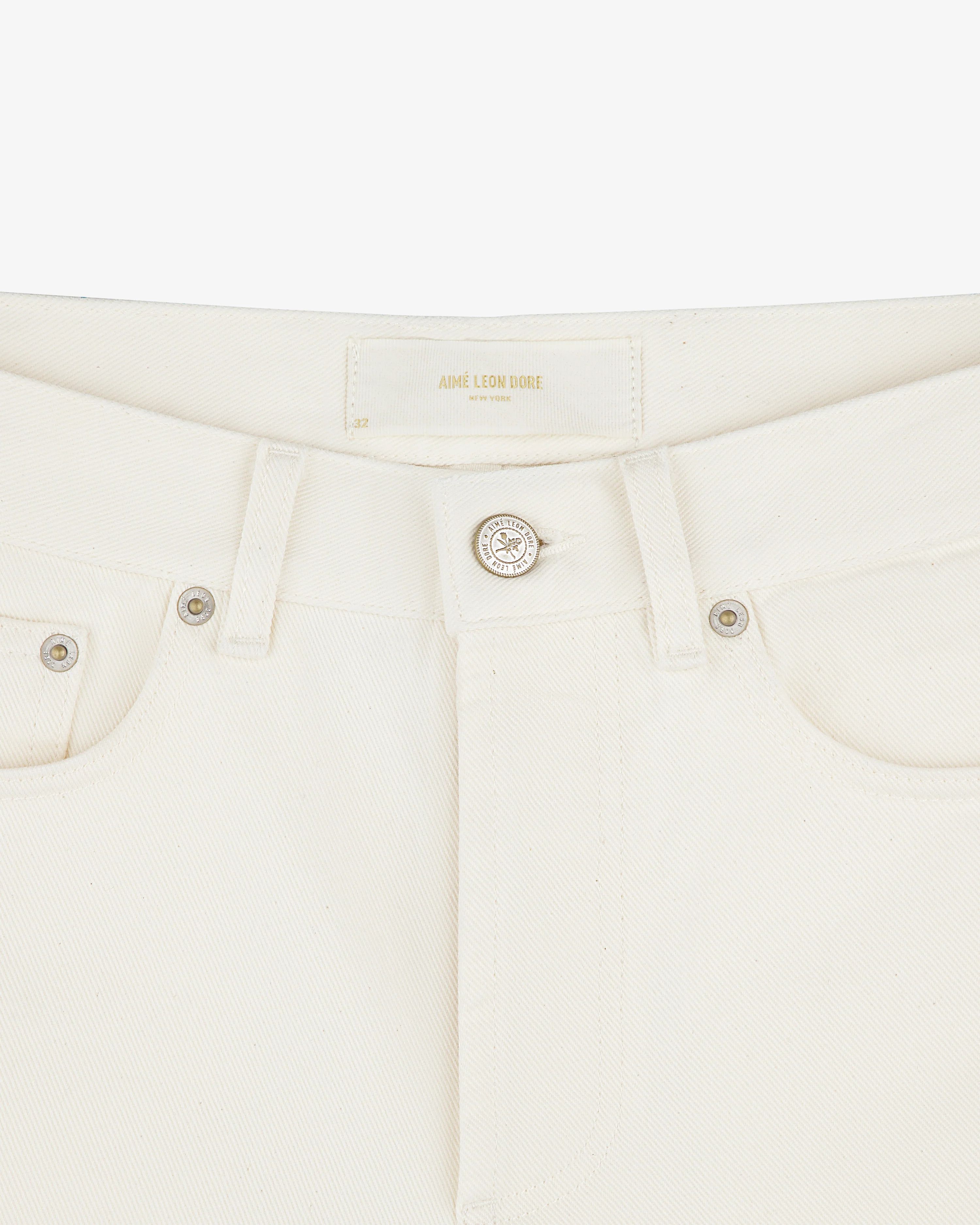 Aime Leon Dore o1mle0126 ALD Straight Fit Denim Jeans in Naturals Size US 30 / EU 46 - 3 Thumbnail