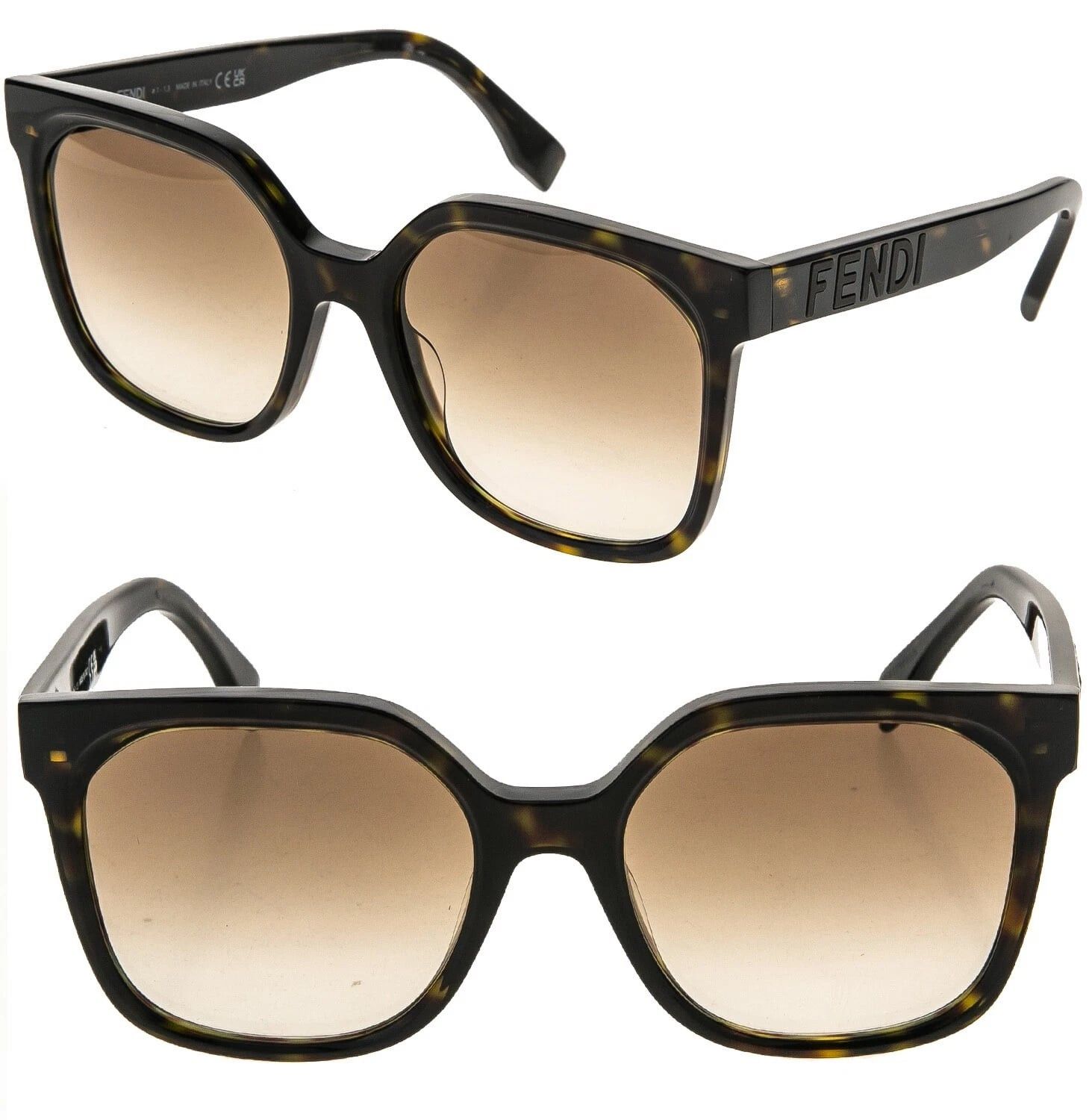 Fendi FENDI LETTERING 40007 Brown Fashion Sunglasses FE40007I 52F Size ONE SIZE - 1 Thumbnail