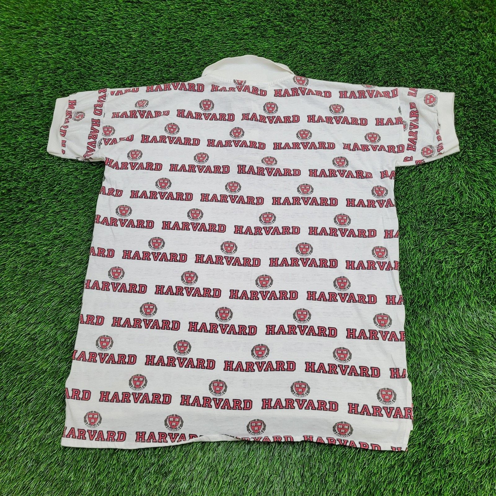 Other Vintage 90s Harvard University Polo Shirt 2XL 25x31 White Size US XXL / EU 58 / 5 - 2 Thumbnail