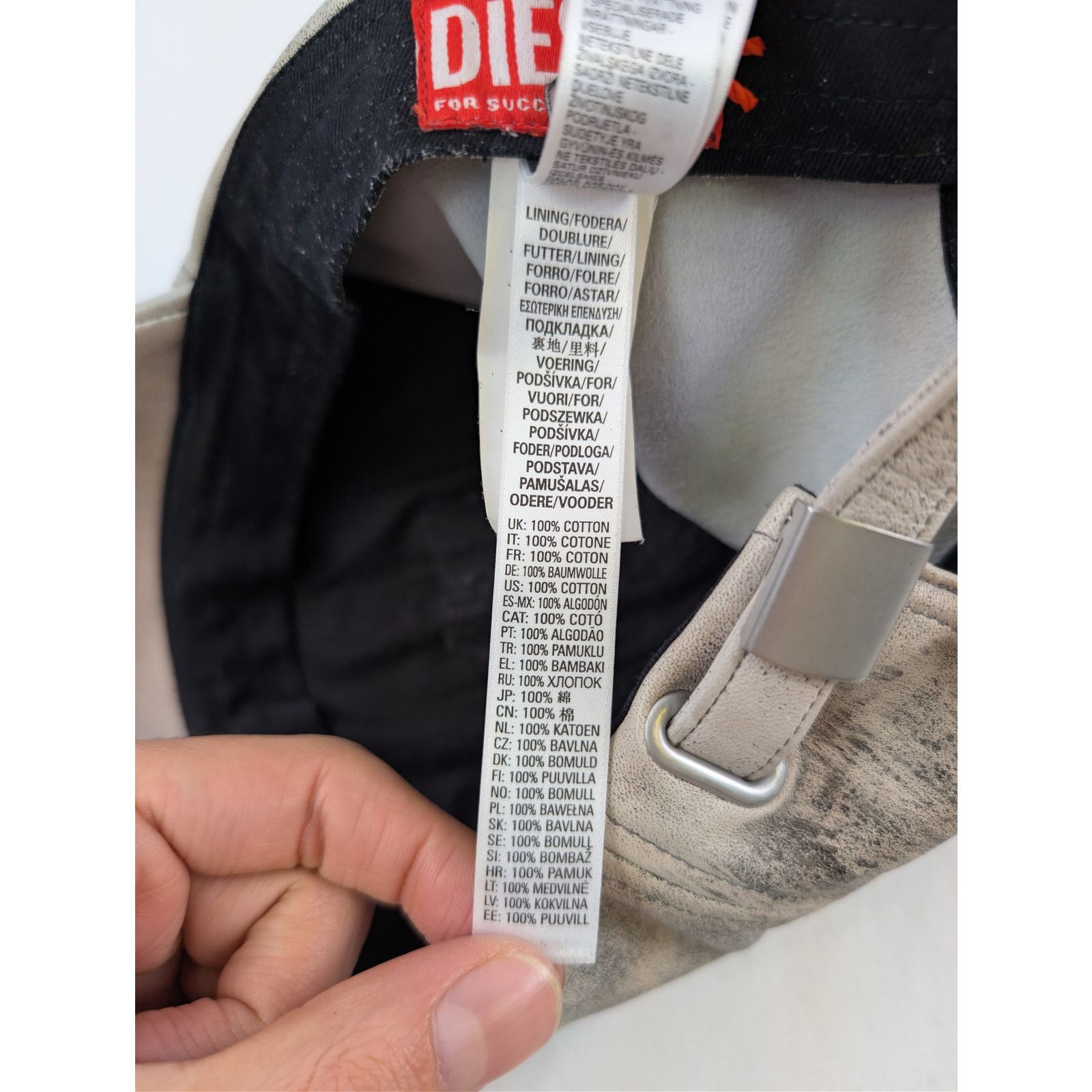 Diesel o1rshd1 Size: 2 / C-Olav Cappello Cap / Hat in Dirty Grey Size ONE SIZE - 16 Thumbnail
